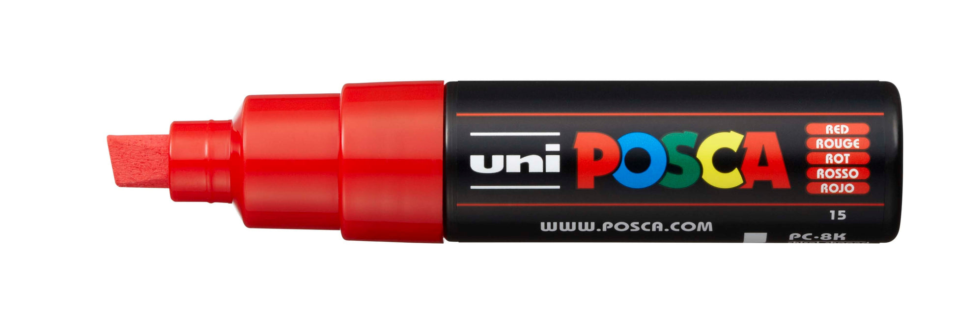 POSCA Marker 8mm PC-8K RED rot, Keilspitze