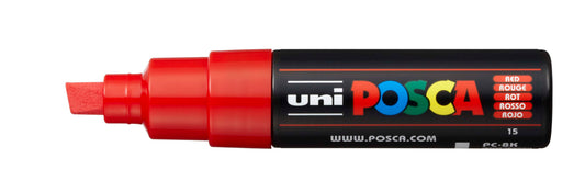 POSCA Marker 8mm PC-8K RED rot, Keilspitze