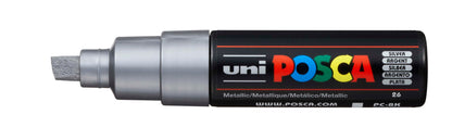 POSCA Marker 8mm PC-8K SILVER MET silber, Keilspitze