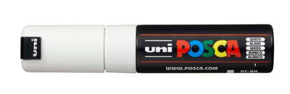 POSCA Marker 8mm PC-8K WHITE weiss, Keilspitze