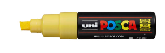 POSCA Marker 8mm PC-8K YELLOW gelb, Keilspitze
