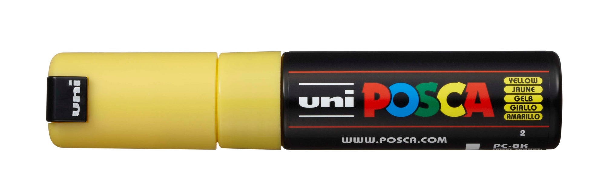 POSCA Marker 8mm PC-8K YELLOW gelb, Keilspitze