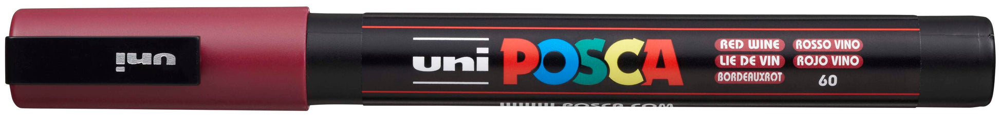 POSCA Marker 0.9-1.3mm PC3M RED WIN bordeaux, Rundspitze