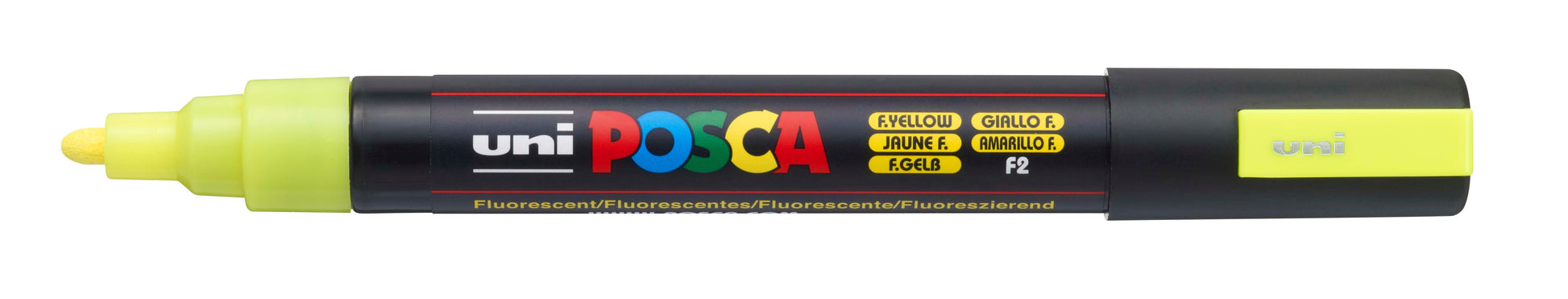 POSCA Marker 1.8-2.5mm PC5M F.YELLO fluo gelb, Rundspitze