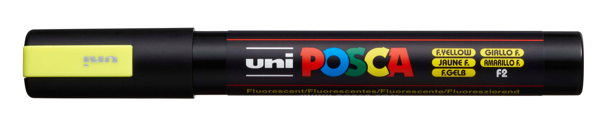 POSCA Marker 1.8-2.5mm PC5M F.YELLO fluo gelb, Rundspitze
