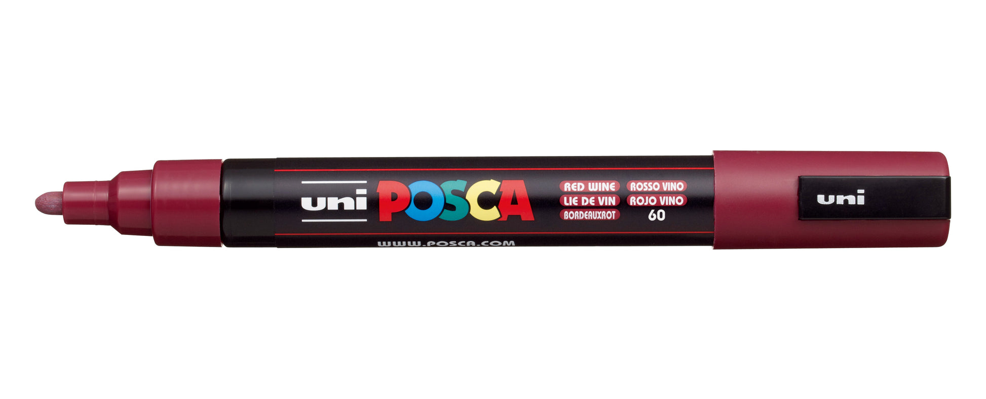 POSCA Marker 1.8-2.5mm PC5M RED WIN bordeaux, Rundspitze