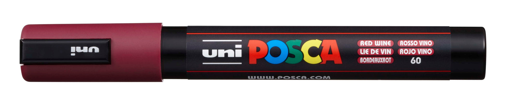 POSCA Marker 1.8-2.5mm PC5M RED WIN bordeaux, Rundspitze