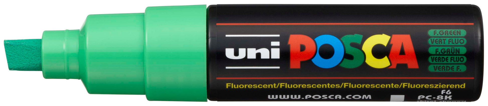 POSCA Marker 8mm PC8K F.GREEN fluo grün, Keilspitze