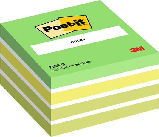 POST-IT Würfel 76x76mm 2028-G grün/450 Blatt