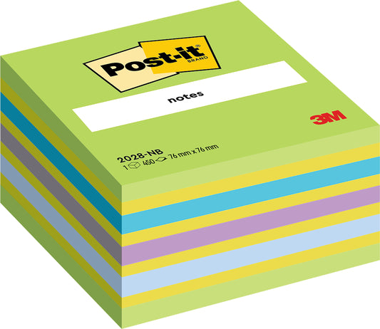 POST-IT Würfel 76x76mm 2028-NB blau/grün, 450 Blatt