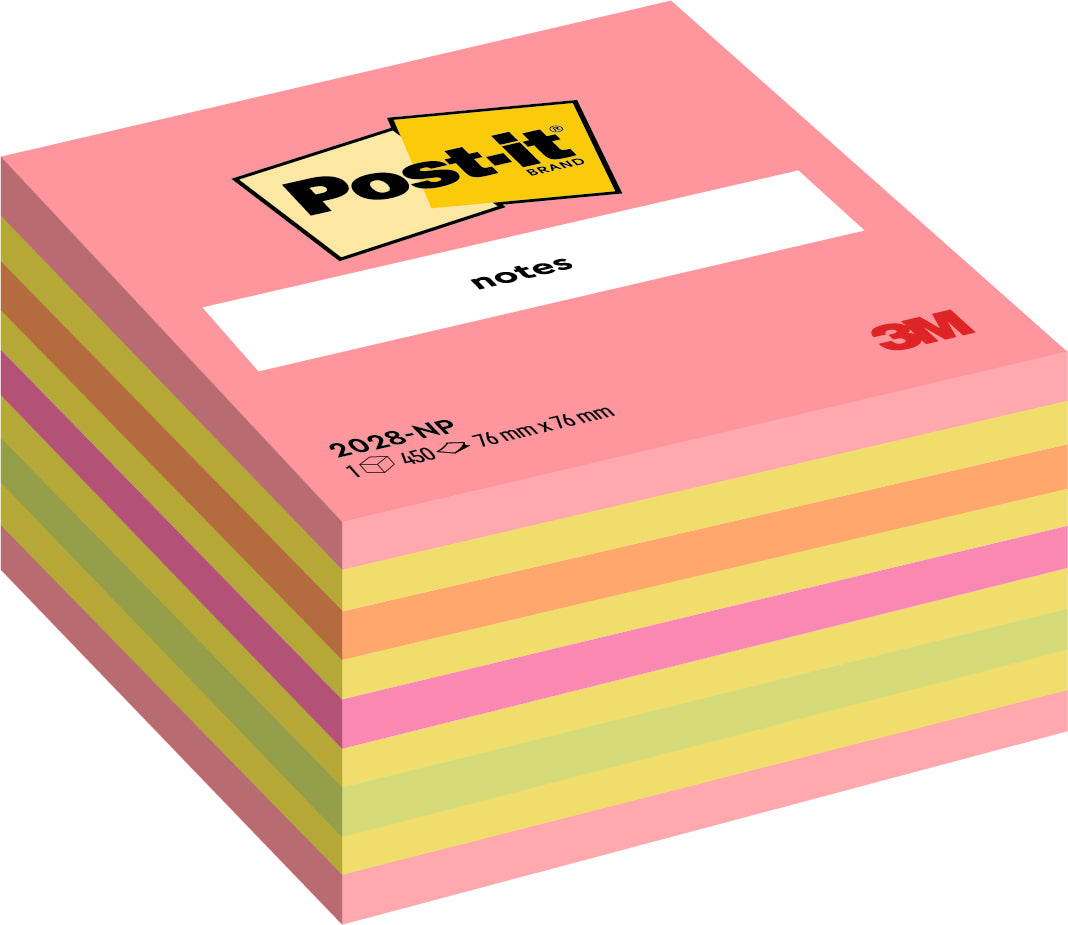 POST-IT Würfel 76x76mm 2028-NP neon/pink/450 Blatt