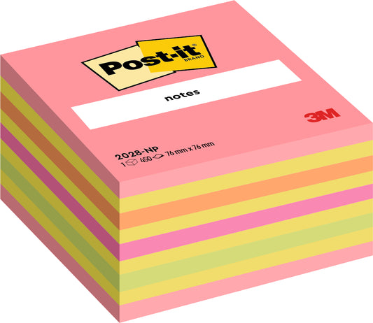 POST-IT Würfel 76x76mm 2028-NP neon/pink/450 Blatt