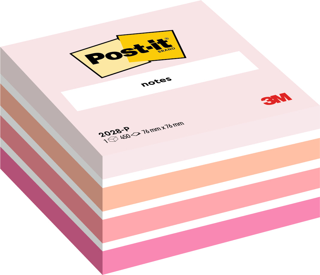 POST-IT Würfel 76x76mm 2028-P pink/450 Blatt