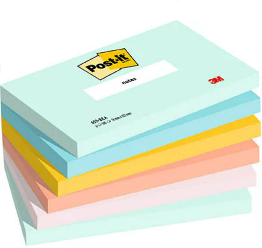 POST-IT Haftnotizen Beachside 127x76mm 655-6-BEA 5-farbig 6x100 Blatt