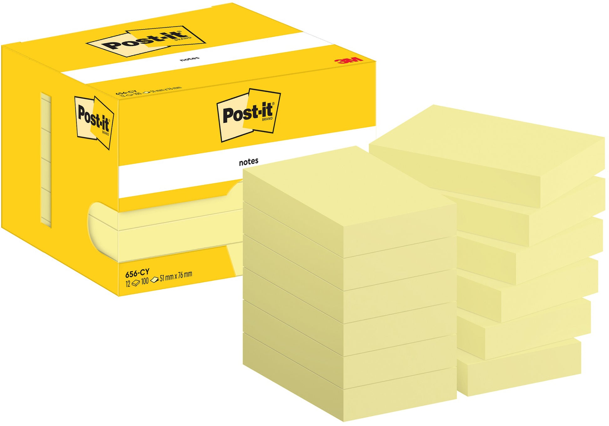 POST-IT Block 51x76mm 656 CY Gelb 12x100 Blatt