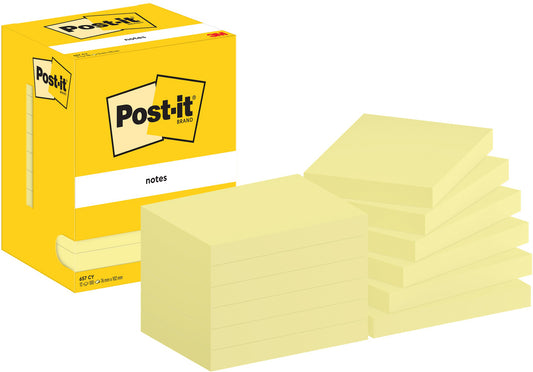POST-IT Block 76x102mm 657 CY Gelb 12x100 Blatt