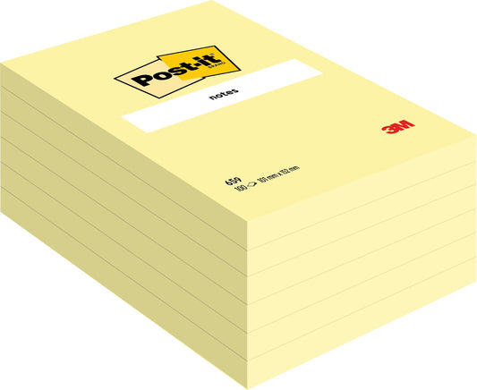 POST-IT Block 102x152mm 659Y gelb/100 Blatt