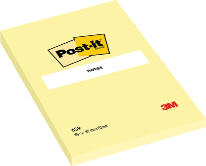 POST-IT Block 102x152mm 659Y gelb/100 Blatt