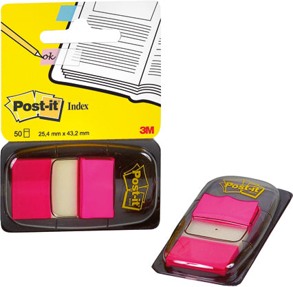 POST-IT Index Tabs 25,4x43,2mm 680-21 pink/50 Tabs