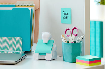POST-IT Z-Notes Bear Dispenser 76x76mm BEAR-330 aquawave