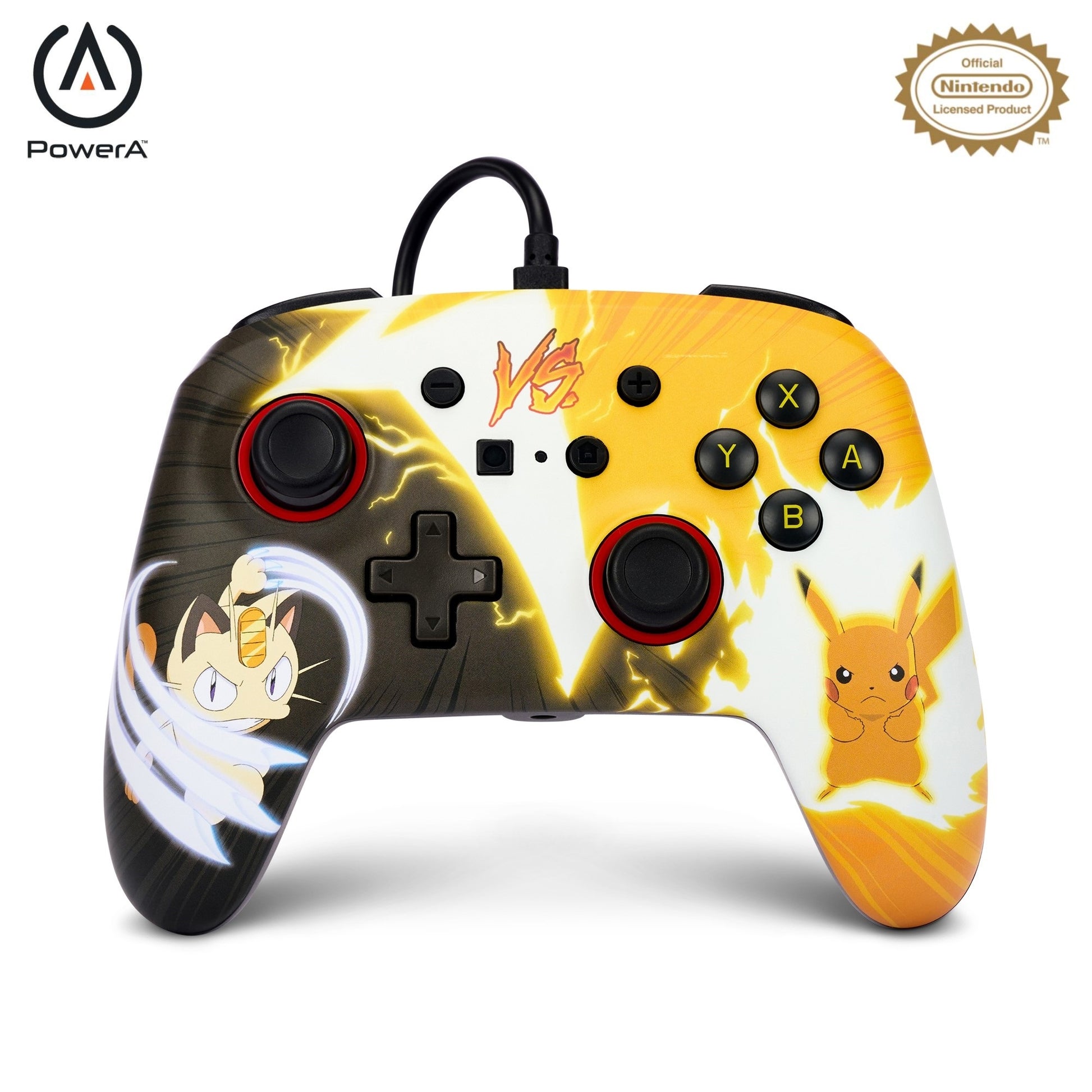 POWER A Enhanced Wired Controller NSGP0039-02 Pokémon,Pikachu Meowth,NSW