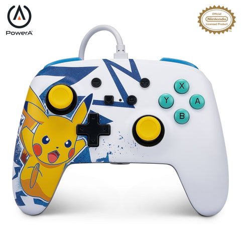 POWER A Enhanced Wired Controller NSGP0041-01 Pikachu High Voltage, NSW