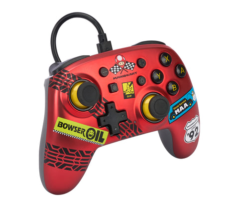 POWER A Wired Nano Controller NSW NSGP0124-01 Mario Kart, Racer Red