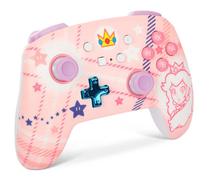 POWER A Enhanced Wireless Ctrl. NSGP025501 NSW, Princess Peach Plaid