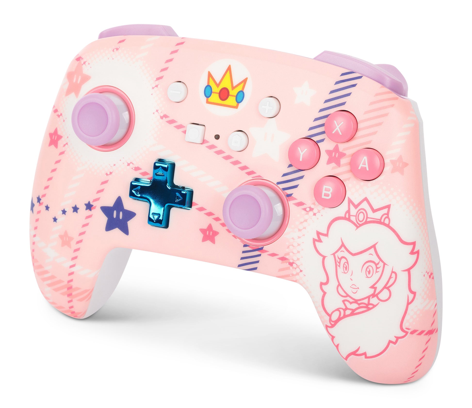 POWER A Enhanced Wireless Ctrl. NSGP025501 NSW, Princess Peach Plaid