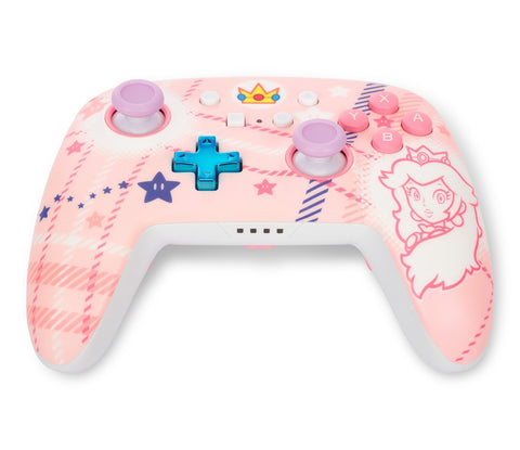 POWER A Enhanced Wireless Ctrl. NSGP025501 NSW, Princess Peach Plaid