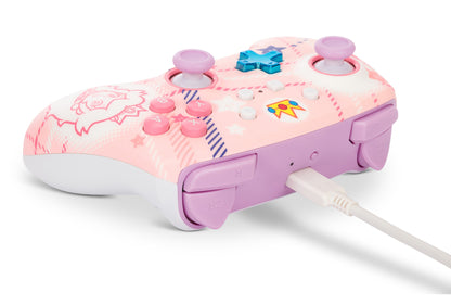 POWER A Enhanced Wireless Ctrl. NSGP025501 NSW, Princess Peach Plaid