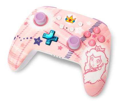 POWER A Enhanced Wireless Ctrl. NSGP025501 NSW, Princess Peach Plaid