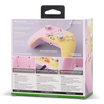 POWER A Enhanced Wired Controller XBGP0003-01 Xbox Series X/S Pink Lemonade