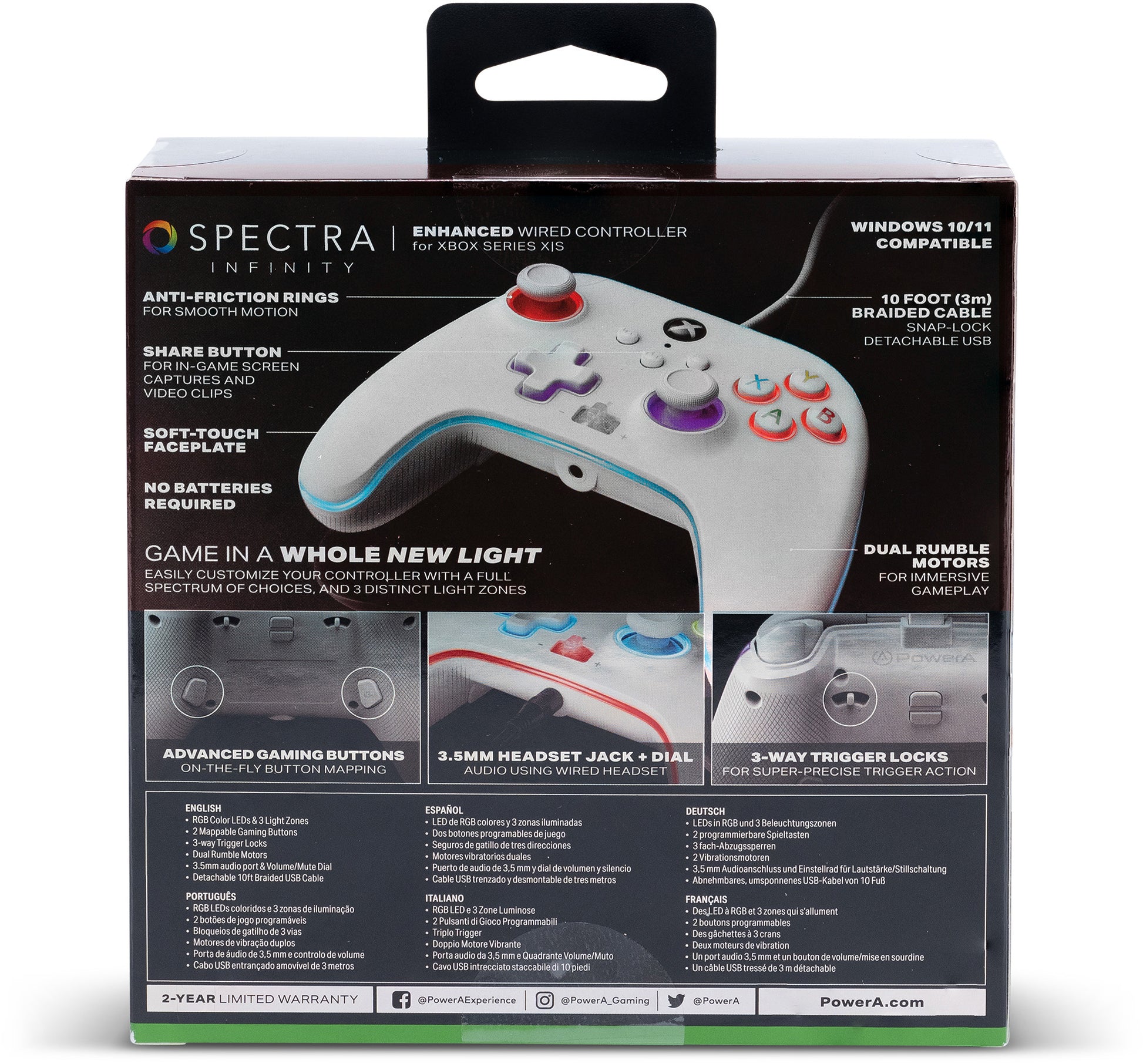 POWER A Spectra Infinity Enh. Ctrl. XBGP0022-01 Wired,Xbox Series X|S,White