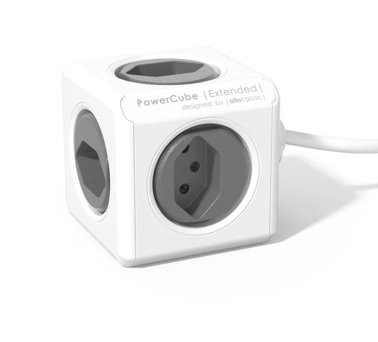 POWERCUBE Socket extend grey 66.7790GY 5xT.13,1.5m cable