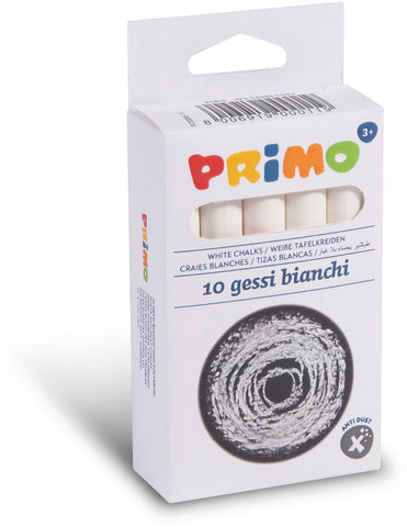PRIMO Kreide rund 011GB10R weiss,rund staubfrei 10 Stück