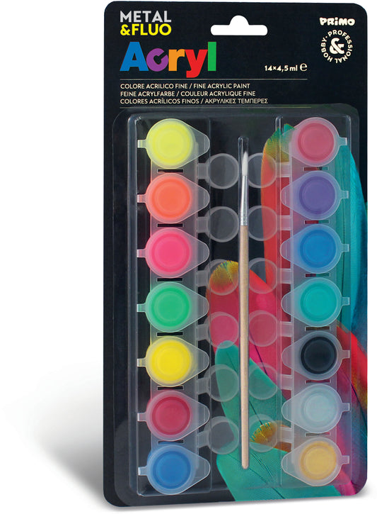 PRIMO Acrylfarbe 14x4.5ml Bli 1612T14FM met/fl