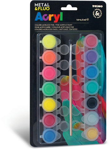 PRIMO Acrylfarbe 14x4.5ml Bli 1612T14FM met/fl