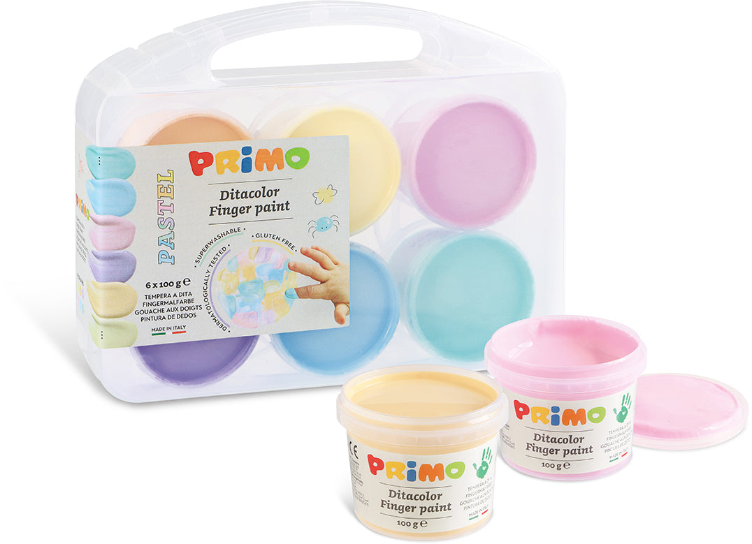 PRIMO Fingermalfarbe Pastell 2212TD6PAST 6x100g