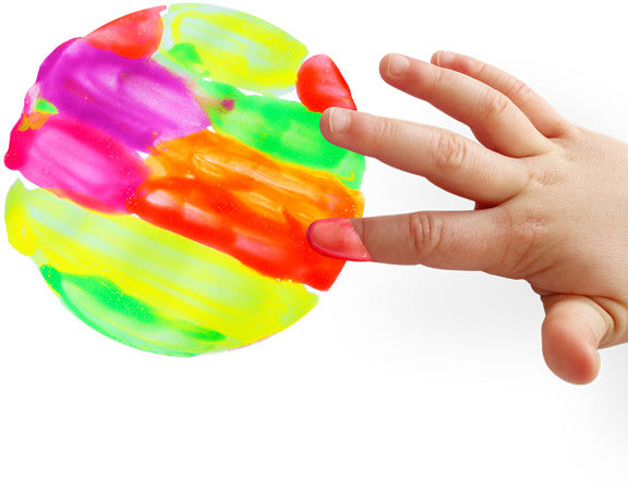 PRIMO Fingermalfarbe Fluo 2214TD6FLUO 6x100g