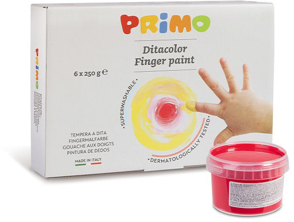 PRIMO Fingermalfarben 6x250g 222TD6G Box
