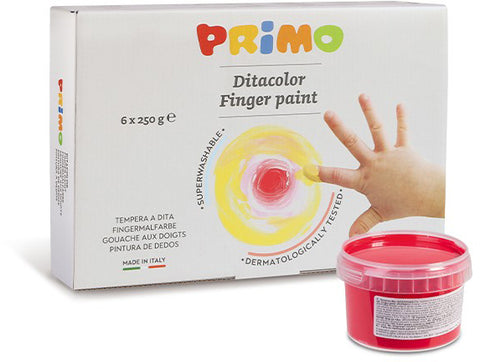 PRIMO Fingermalfarben 6x250g 222TD6G Box