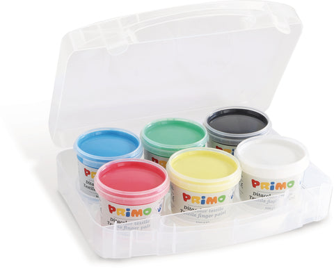 PRIMO Fingermalfarbe 6x100g 228TXD100SP textil