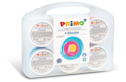 PRIMO Fingermalfarbe 6x100g 3542 ass.