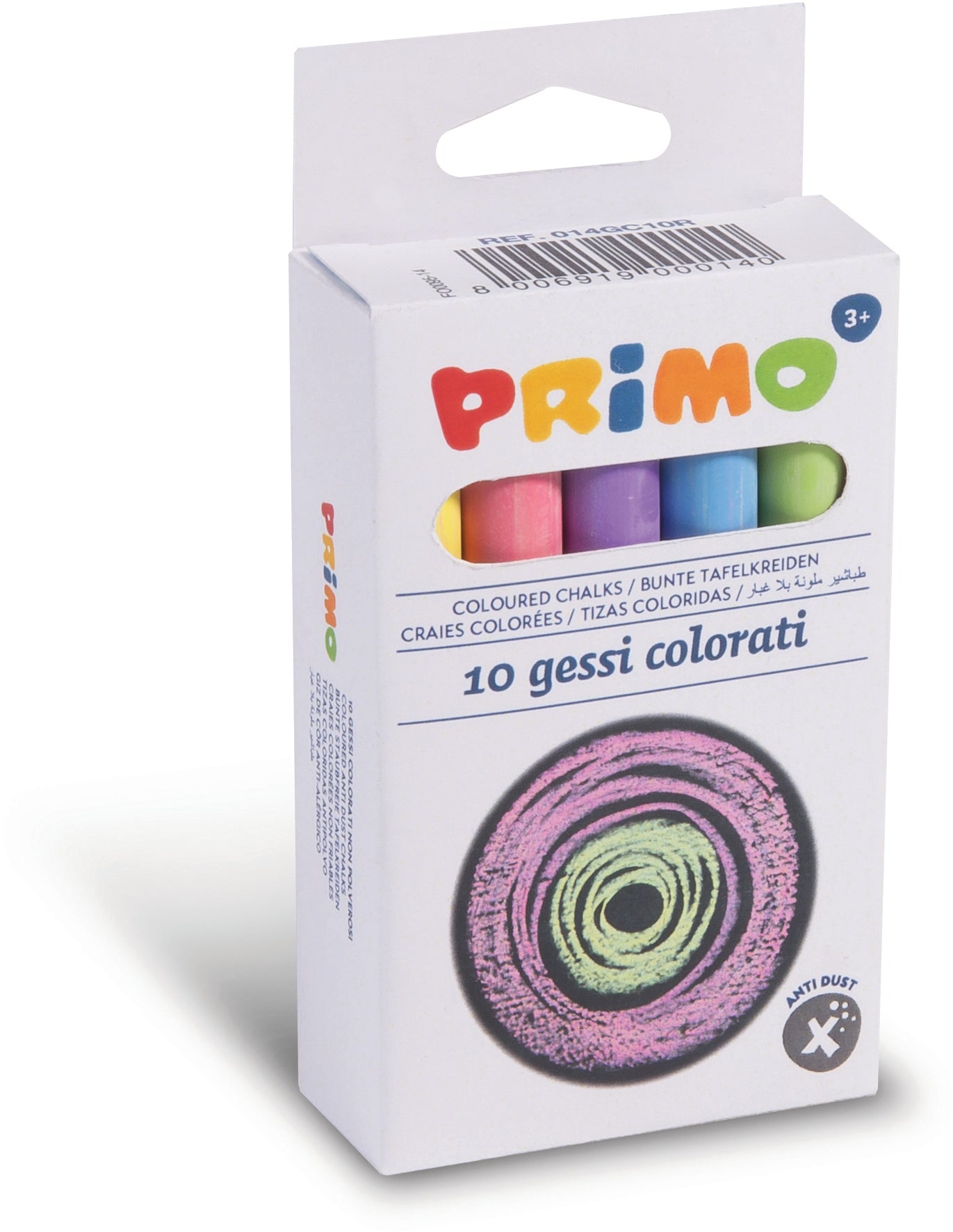PRIMO Kreide rund 3596 ass. Rund, staubrei 10 Stück