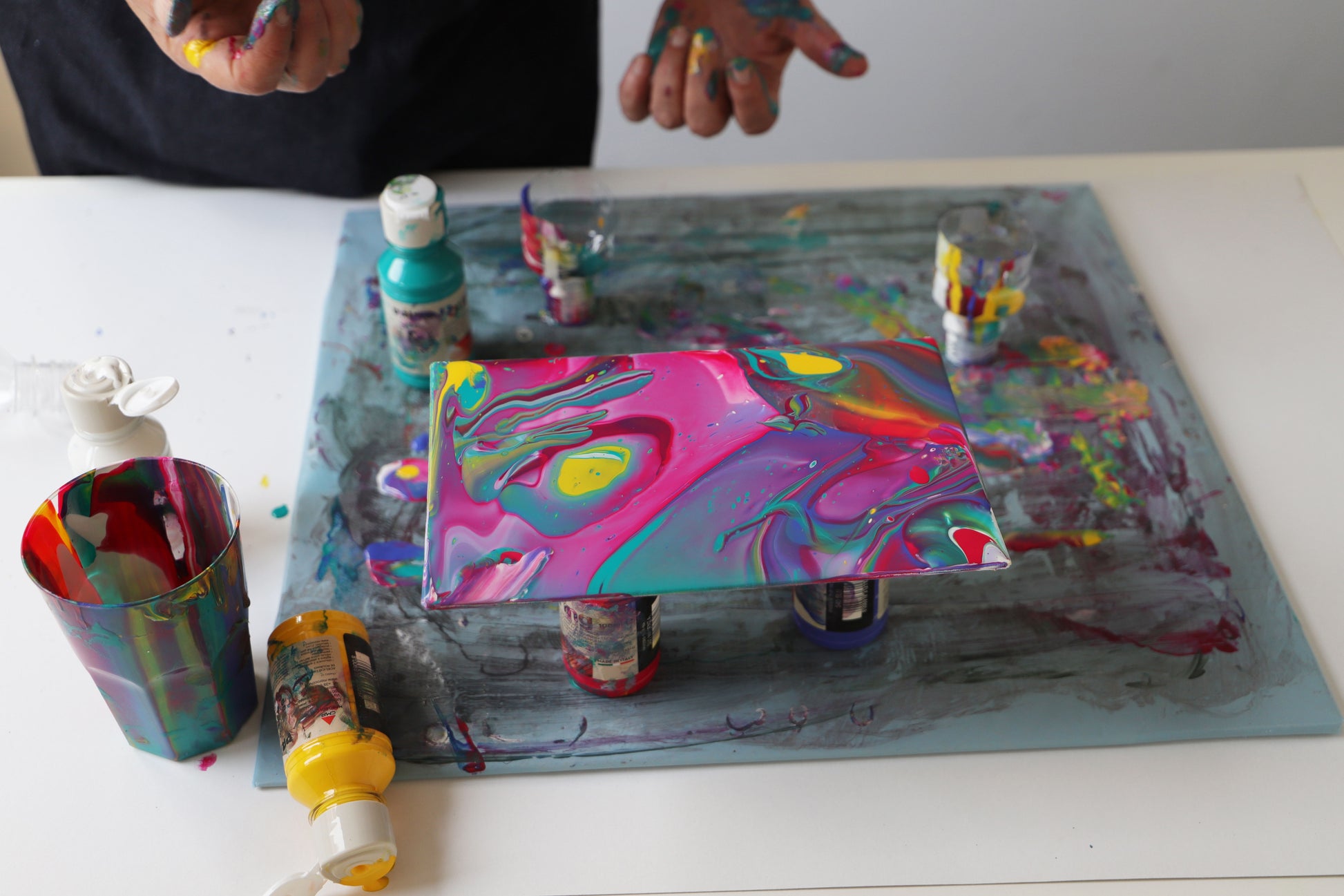 PRIMO Acrylfarbe Box 4002P5S pouring 5x100ml