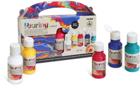 PRIMO Acrylfarbe Box 4002P5S pouring 5x100ml