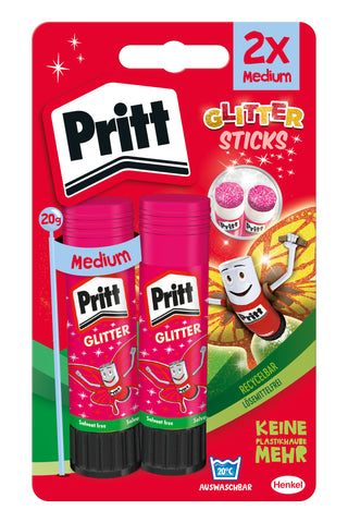 PRITT Klebestift Glitter 2x20g 45-900-244 pink