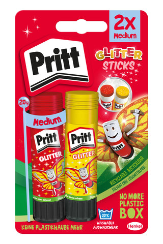 PRITT Klebestift Glitter 2x20g 45-900-248 rot, gelb