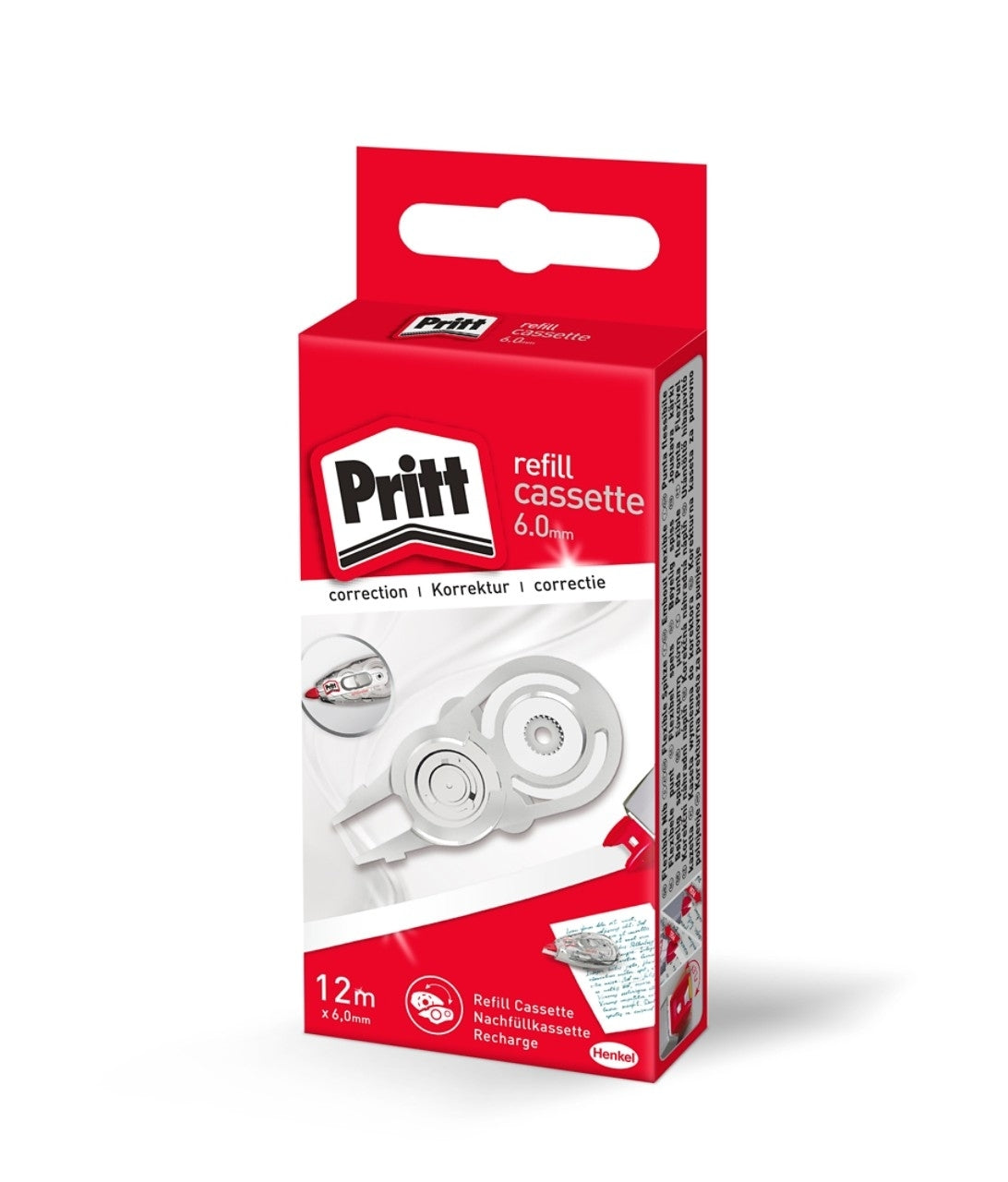 PRITT Refill Kassette 6.0mmx12m PRX6H weiss, für Korrekturroller